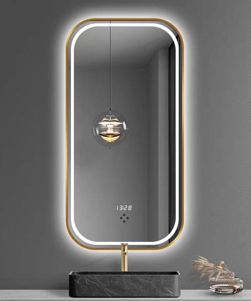  مرآة الحمام الذكية JH-D1371 بأضواء LED مقاوم للماء عالي الجودة حساس لمس ذكي متغير اللون 